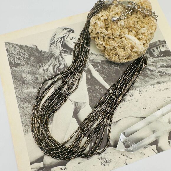 Chico's Multi Strand Beaded Necklace - Picture 1 of 4